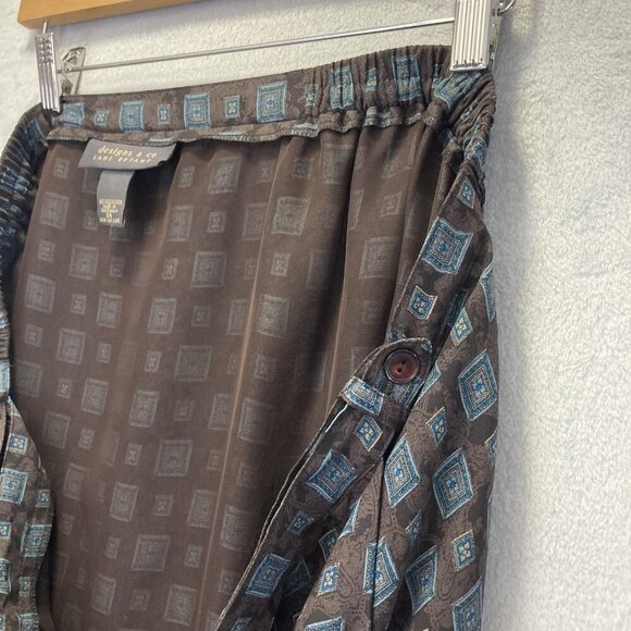 Lane Bryant Boho Maxi Wrap Skirt Womens Plus Size 24 Flowy Lightweight Brown - Picture 13 of 14